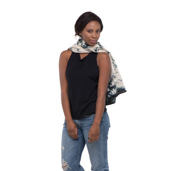 Denovembre + Echarpe Tie Dye Silk Cashmere Scarf - Picture 3 of 4